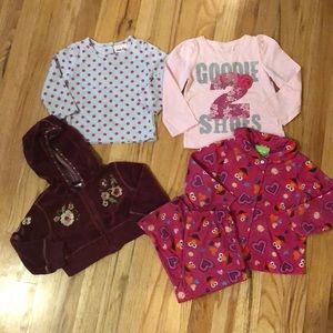 Baby girl size 24 mo lot of 4 long sleeve items